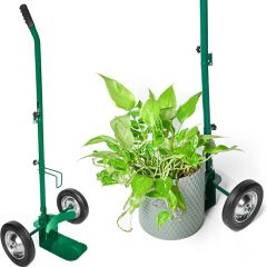 Potted Plant Mover Dolly with Flat-Free Rubber Wheels - Heavy-Duty Plant Pot Mover